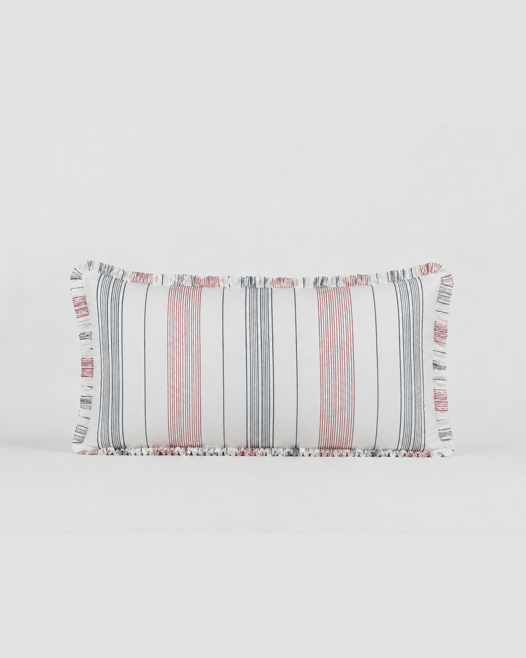 Crimson Stripe Cotton Duvet Cover Set