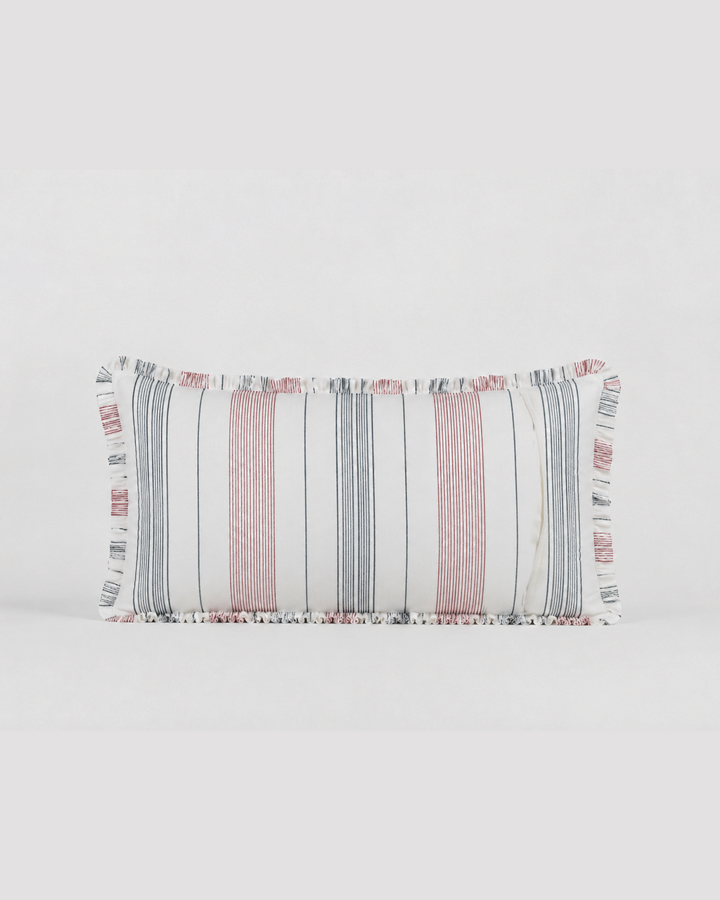 Crimson Stripe Cotton Duvet Cover Set