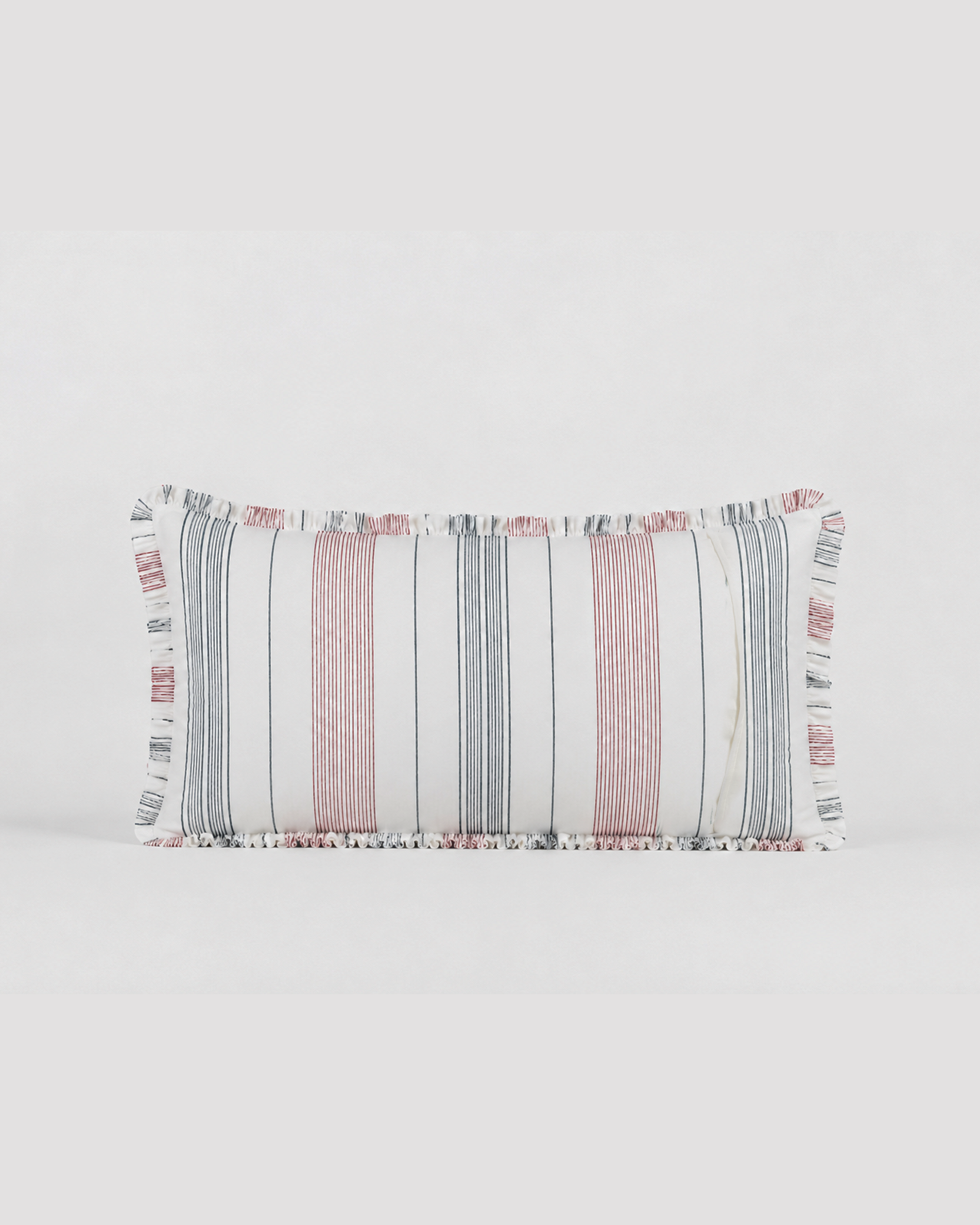 Crimson Stripe Cotton Duvet Cover Set