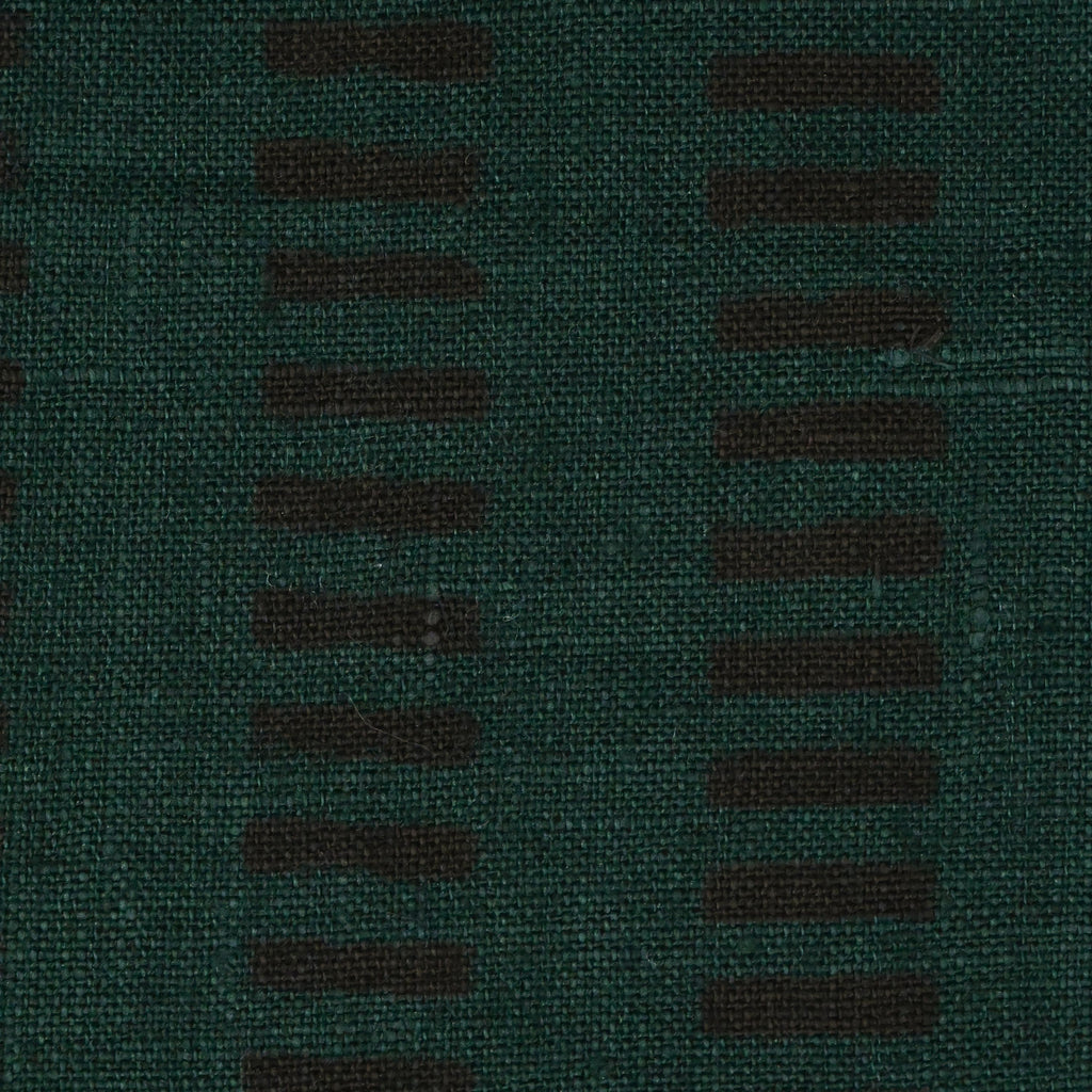 Front view of forest green charcoal geometric stripe cushion cover