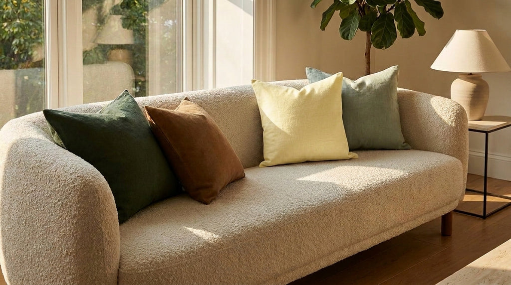 Ekim Pale Yellow solid Linen Pillow Cover