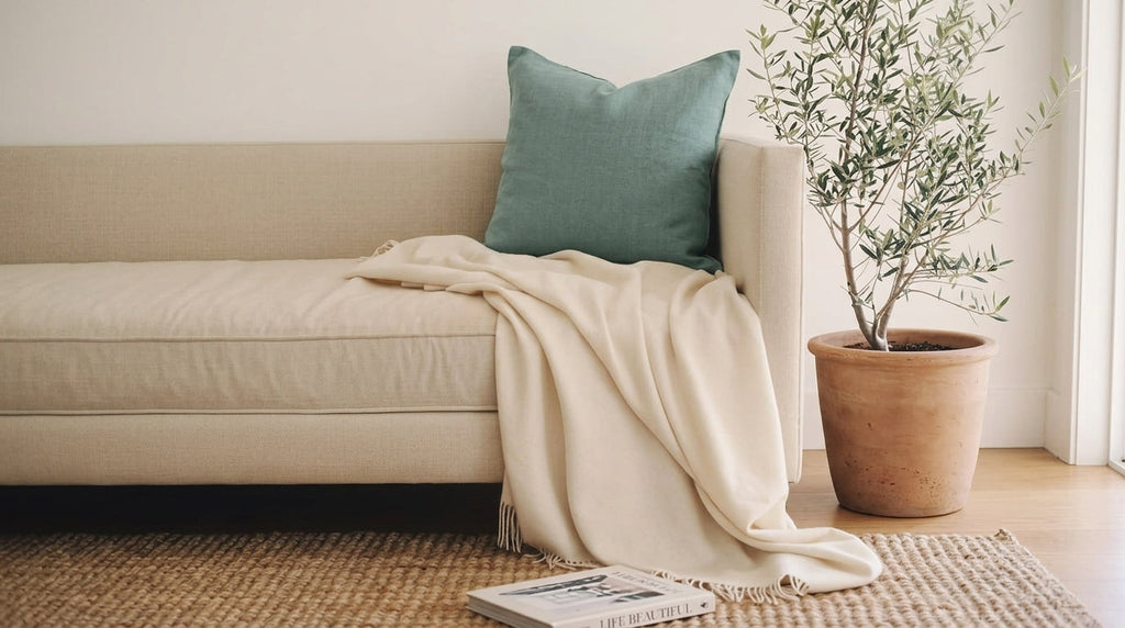 Rami Seafoam Solid Line Pillow Cover