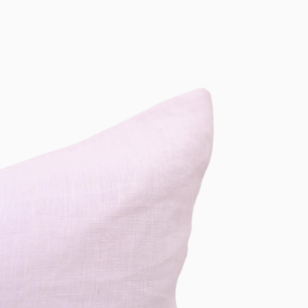 Solid Blush Pink Linen Pillow Cover | Minimalist Farmhouse Cushion Accent Pillow