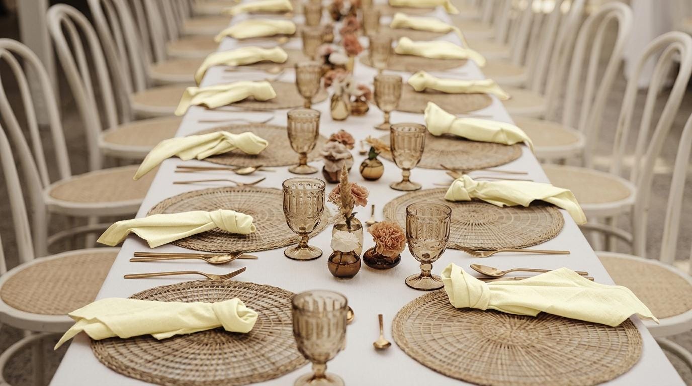 Alba Cream Solid Linen Napkins