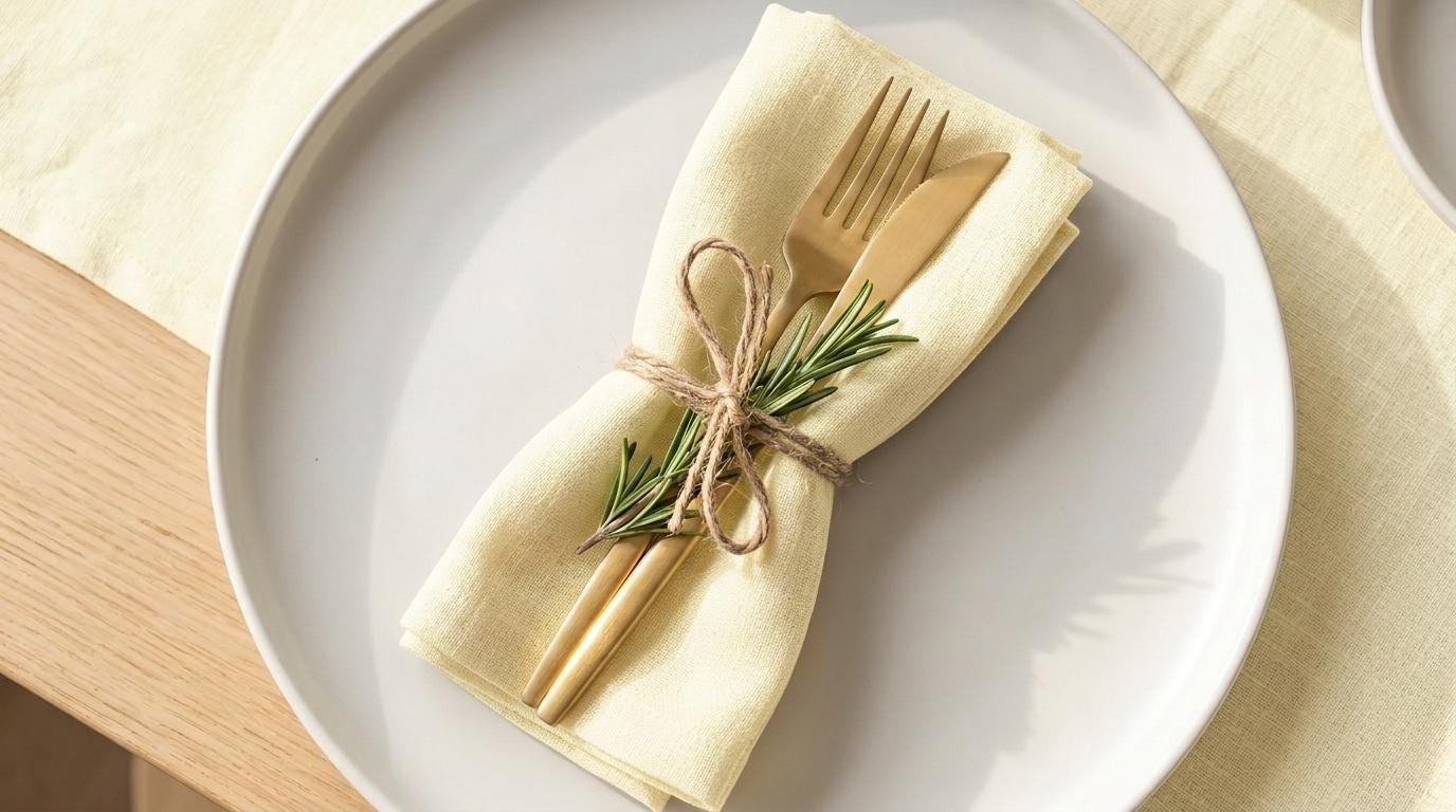 Alba Cream Solid Linen Napkins