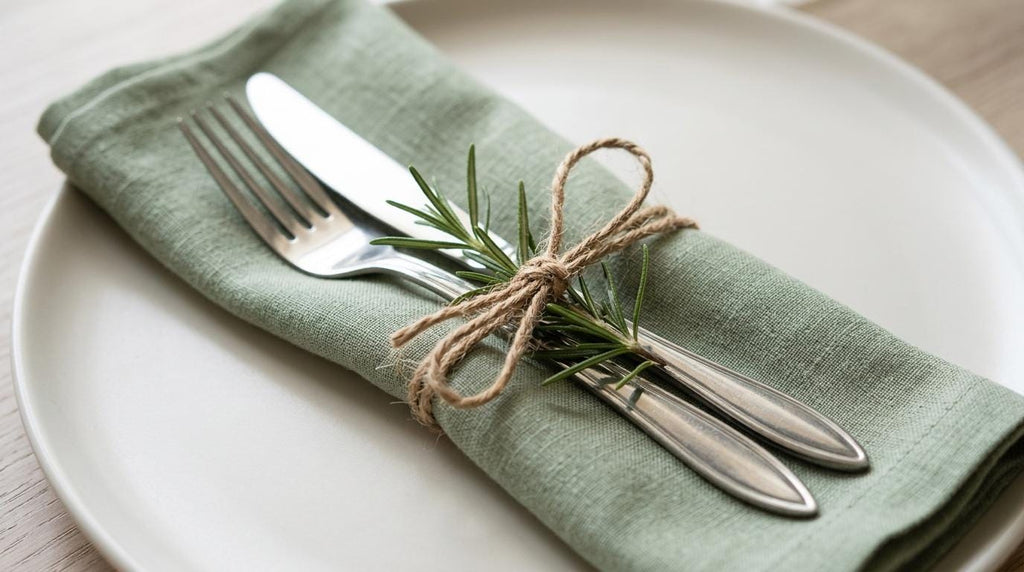 Elegant Olive Linen Napkins