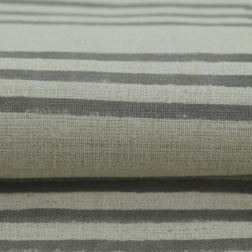 Carla Hand Block Print Stripe linen Fabric