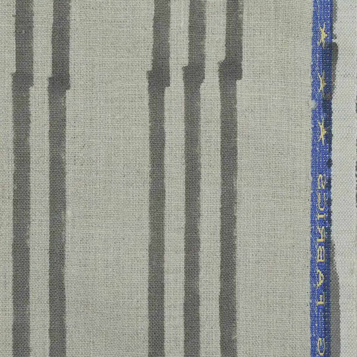 Carla Hand Block Print Stripe linen Fabric