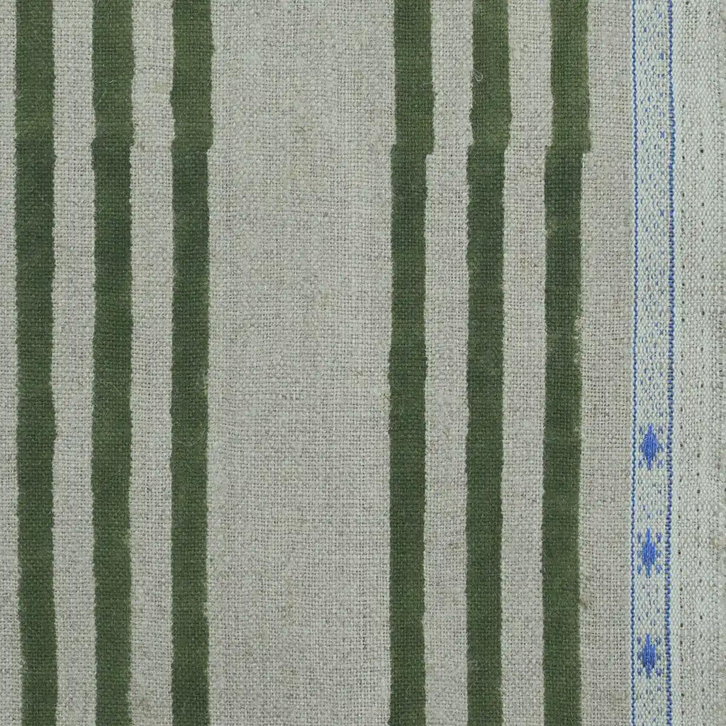 Carla Hand Block Print Stripe linen Fabric