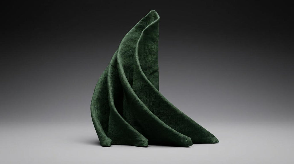 Fernwood Forest Green Solid Linen Napkins