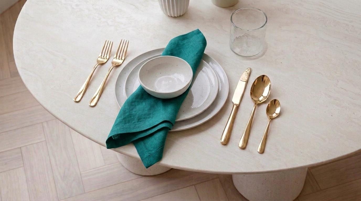 Fernhill Sage Green Solid Linen Napkins