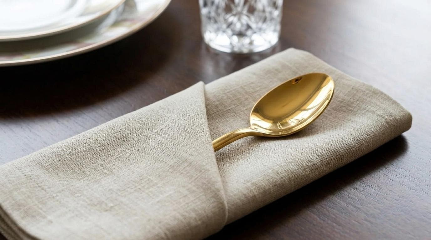 Kestrel Khaki Solid Linen Napkins