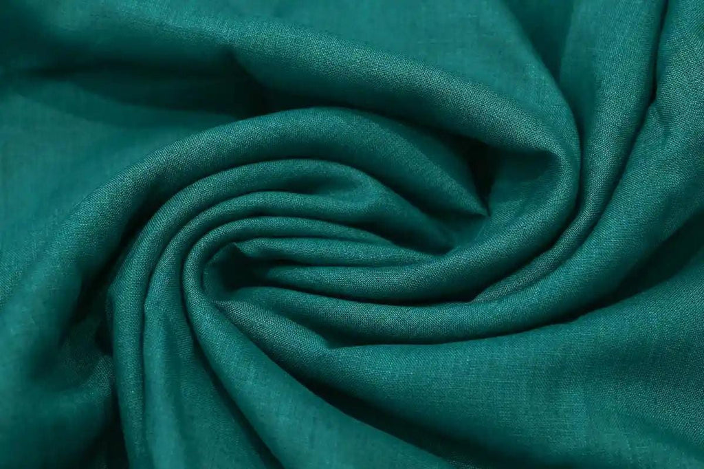 Elowen Teal Solid Linen Napkins