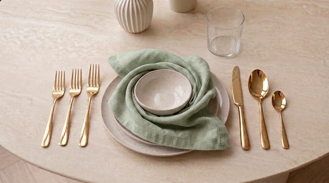 Elegant Olive Linen Napkins