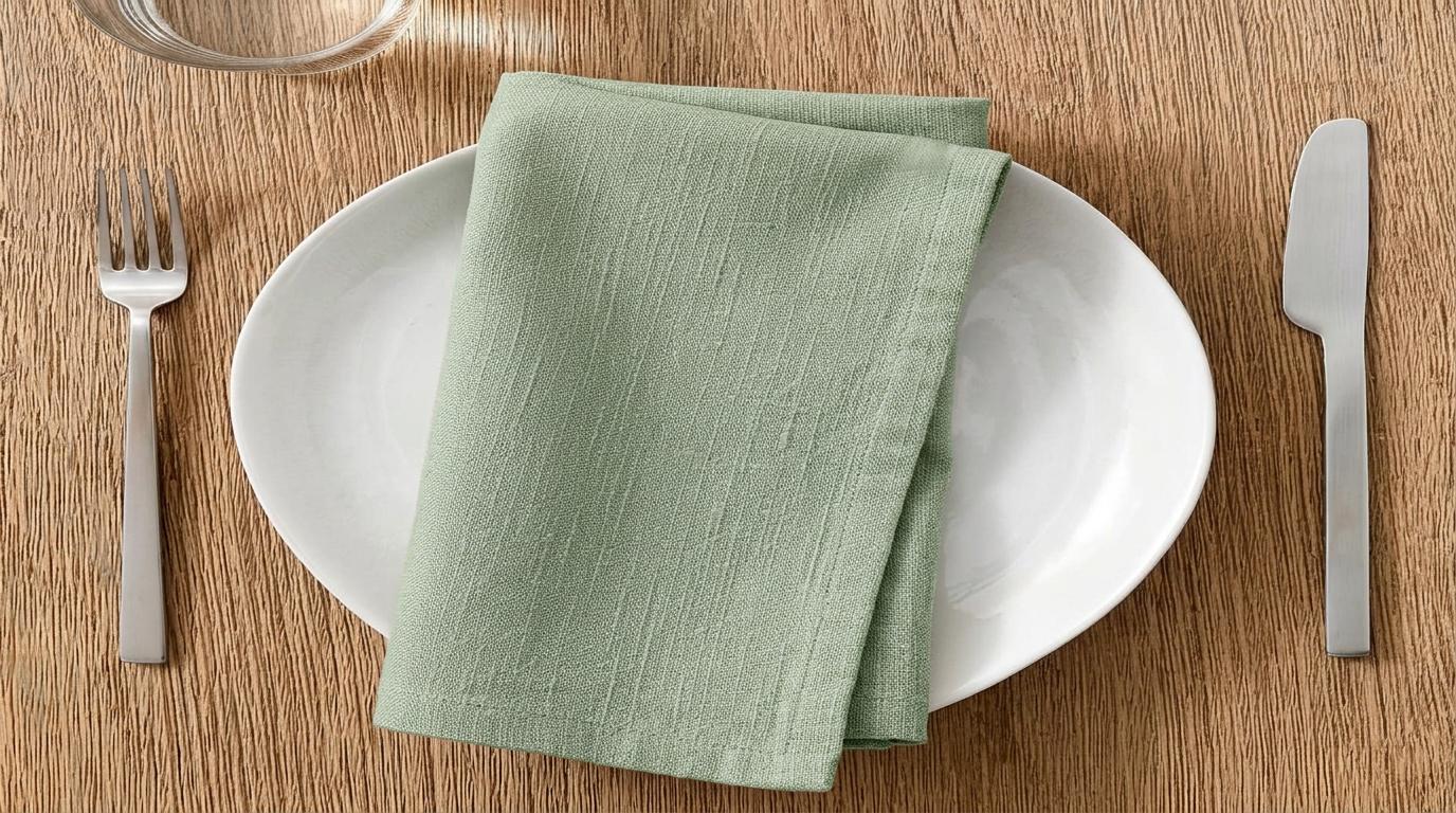Elegant Olive Linen Napkins