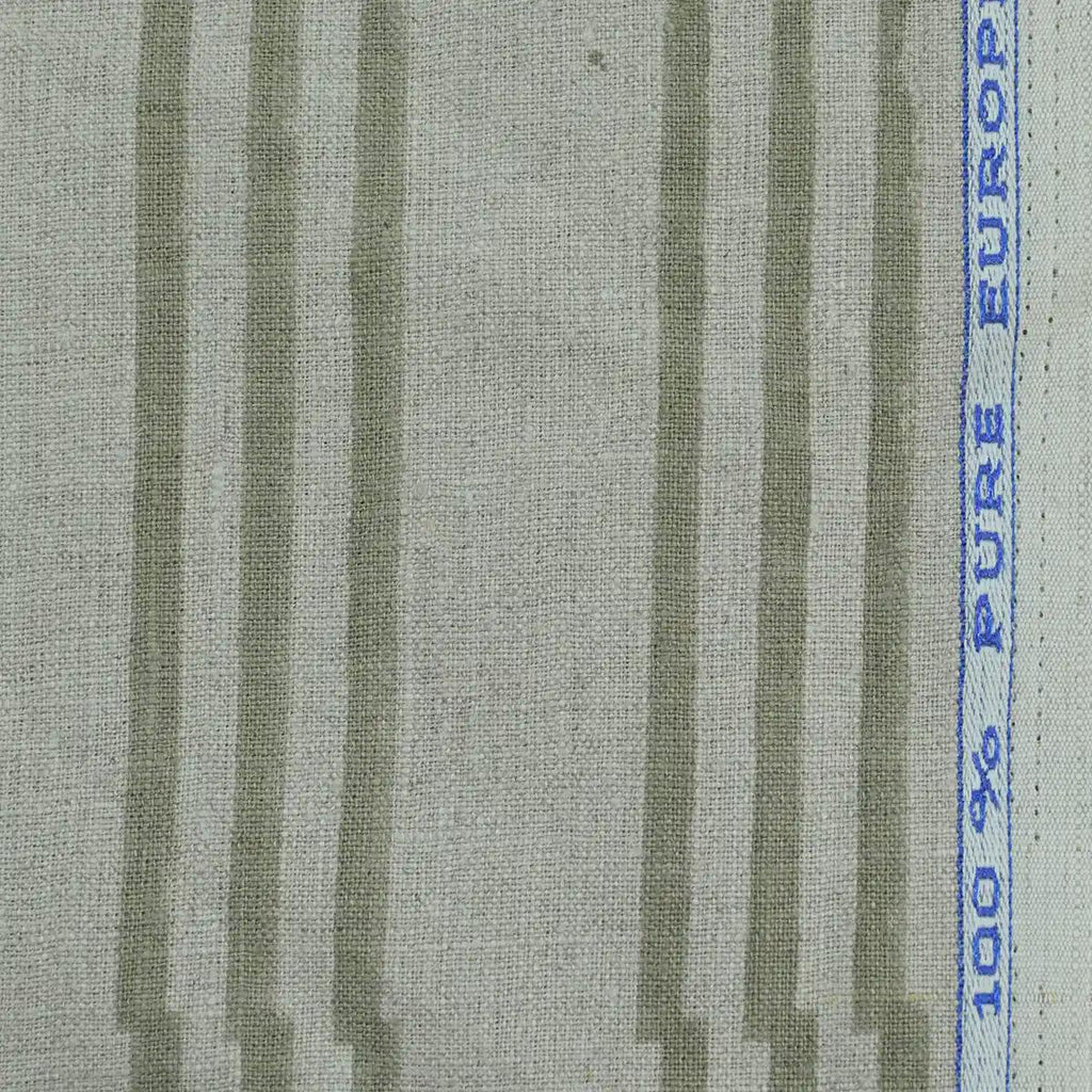 Carla Hand Block Print Stripe linen Fabric