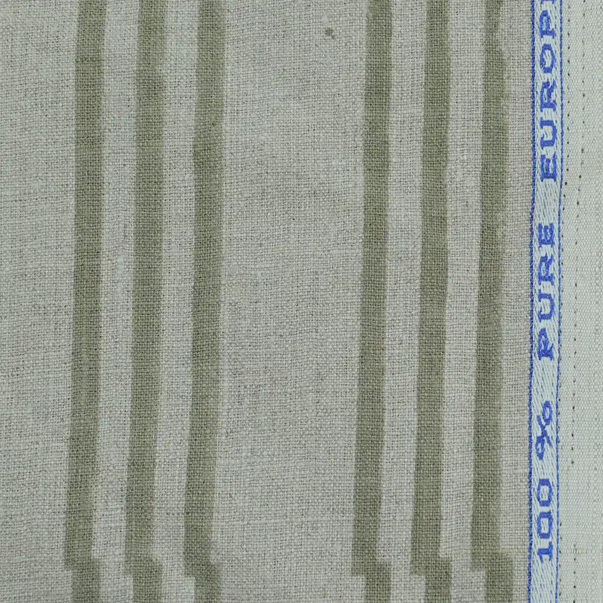 Carla Hand Block Print Stripe linen Fabric